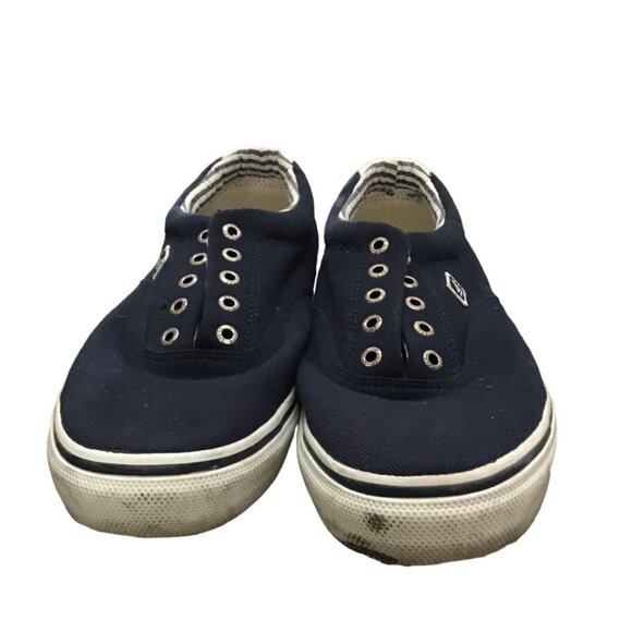 SPERRY- MENS NAVY TOP SIDER SLIP ON LACELESS SNEAKER SHOE SIZE 11.5 - Picture 2 of 9